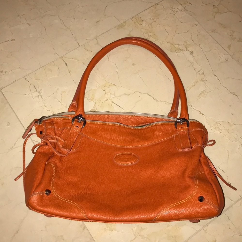 Orange shoulder bag